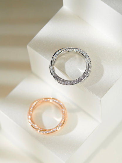 [Clover Jewelry]SPIRAL DIAMOND RING