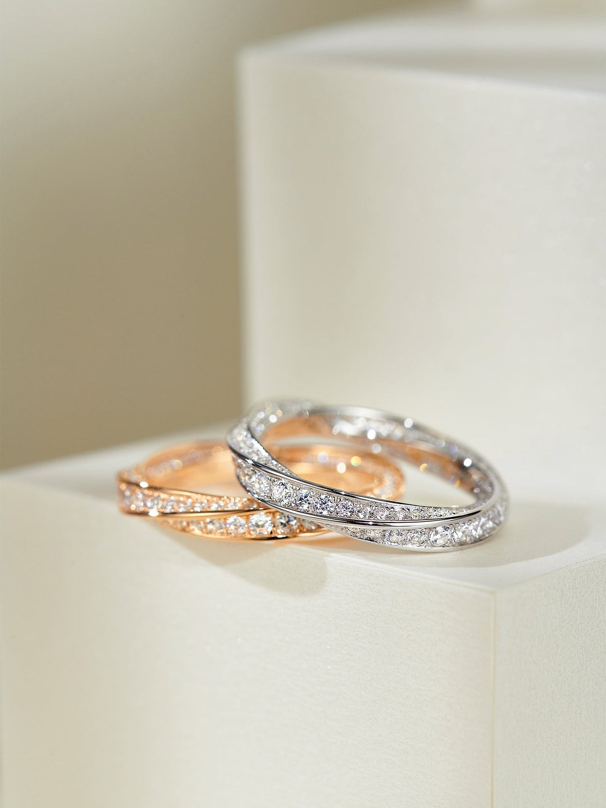 [Clover Jewelry]SPIRAL DIAMOND RING