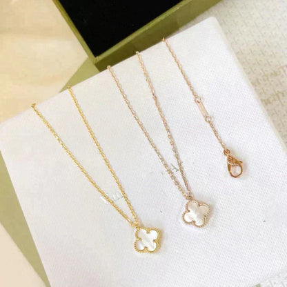 [⭐Clover Jewelry]CLOVER MINI 9.5MM WHITE MOTHER-OF-PEARL NECKLACE