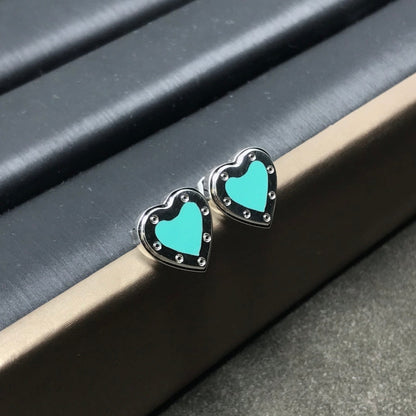 [Clover Jewelry]HEART STUD SILVER EARRINGS