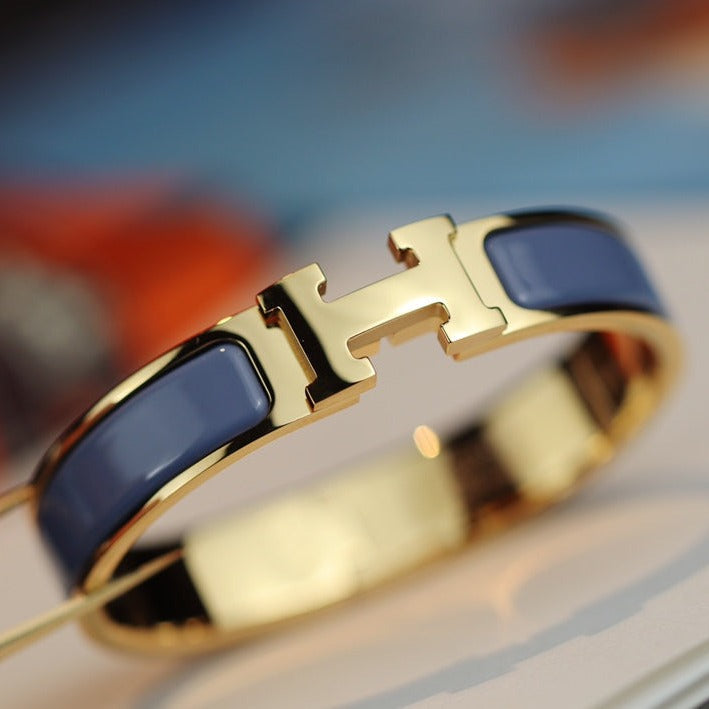[⭐Clover Jewelry]H BRACELET 12MM BLUE GRAY