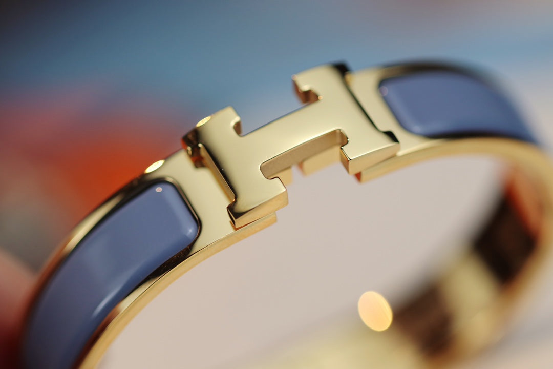 [⭐Clover Jewelry]H BRACELET 12MM BLUE GRAY