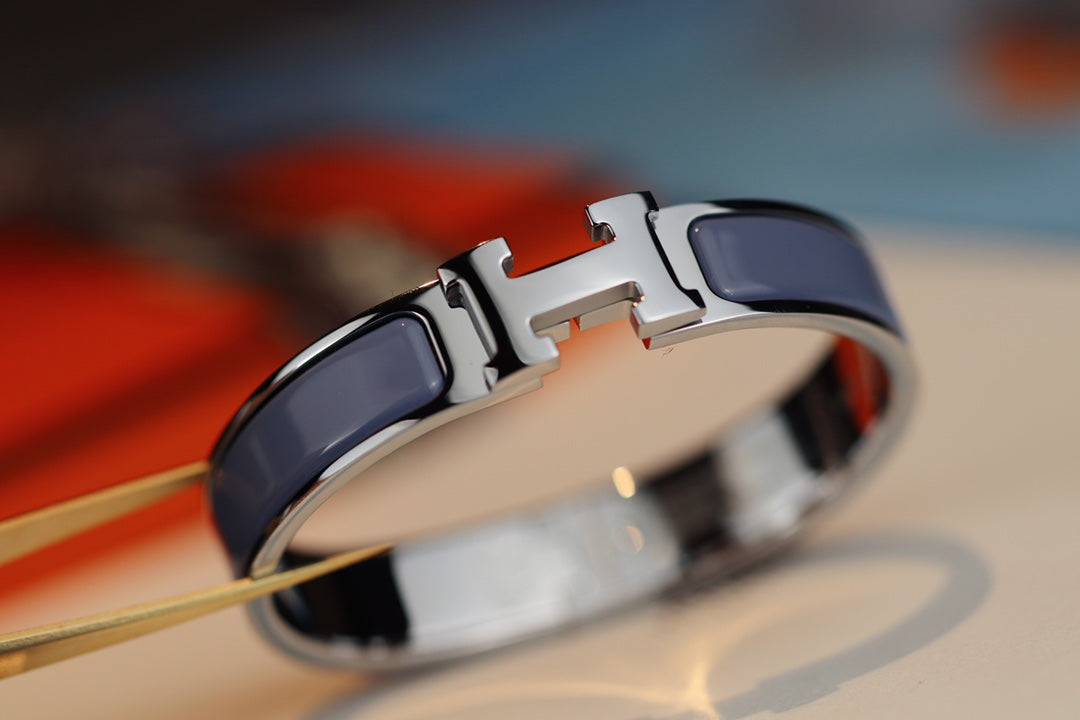 [⭐Clover Jewelry]H BRACELET 12MM BLUE GRAY