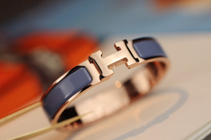 [⭐Clover Jewelry]H BRACELET 12MM BLUE GRAY