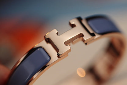 [⭐Clover Jewelry]H BRACELET 12MM BLUE GRAY