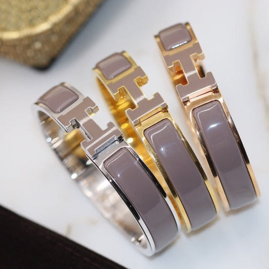 [⭐Clover Jewelry]H BRACELET 12MM BROWN