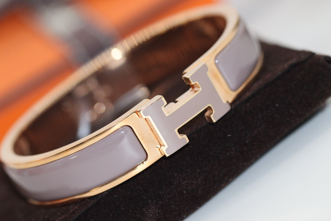 [⭐Clover Jewelry]H BRACELET 12MM BROWN