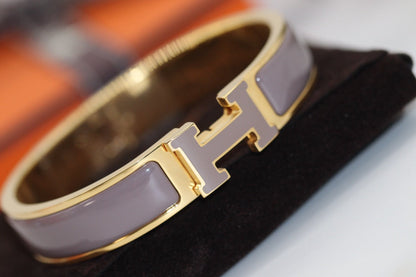 [⭐Clover Jewelry]H BRACELET 12MM BROWN