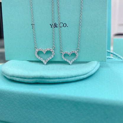 [Clover Jewelry]HEART-SHAPED DIAMOND NECKLACE