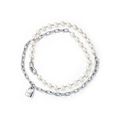 [Clover Jewelry]HARDWEAR PEARL WRAP NECKLACE