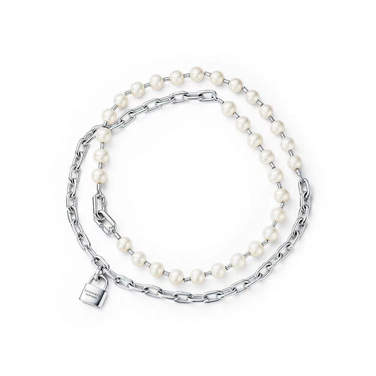 [Clover Jewelry]HARDWEAR PEARL WRAP NECKLACE