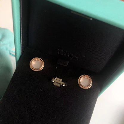 [Clover Jewelry]PEARL CIRCLE EARRINGS MOTHER