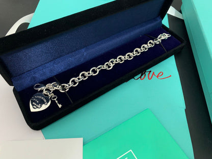 [Clover Jewelry]KEY HEART CARD CHUNKY INTERLOCKING BRACELET LENGTH