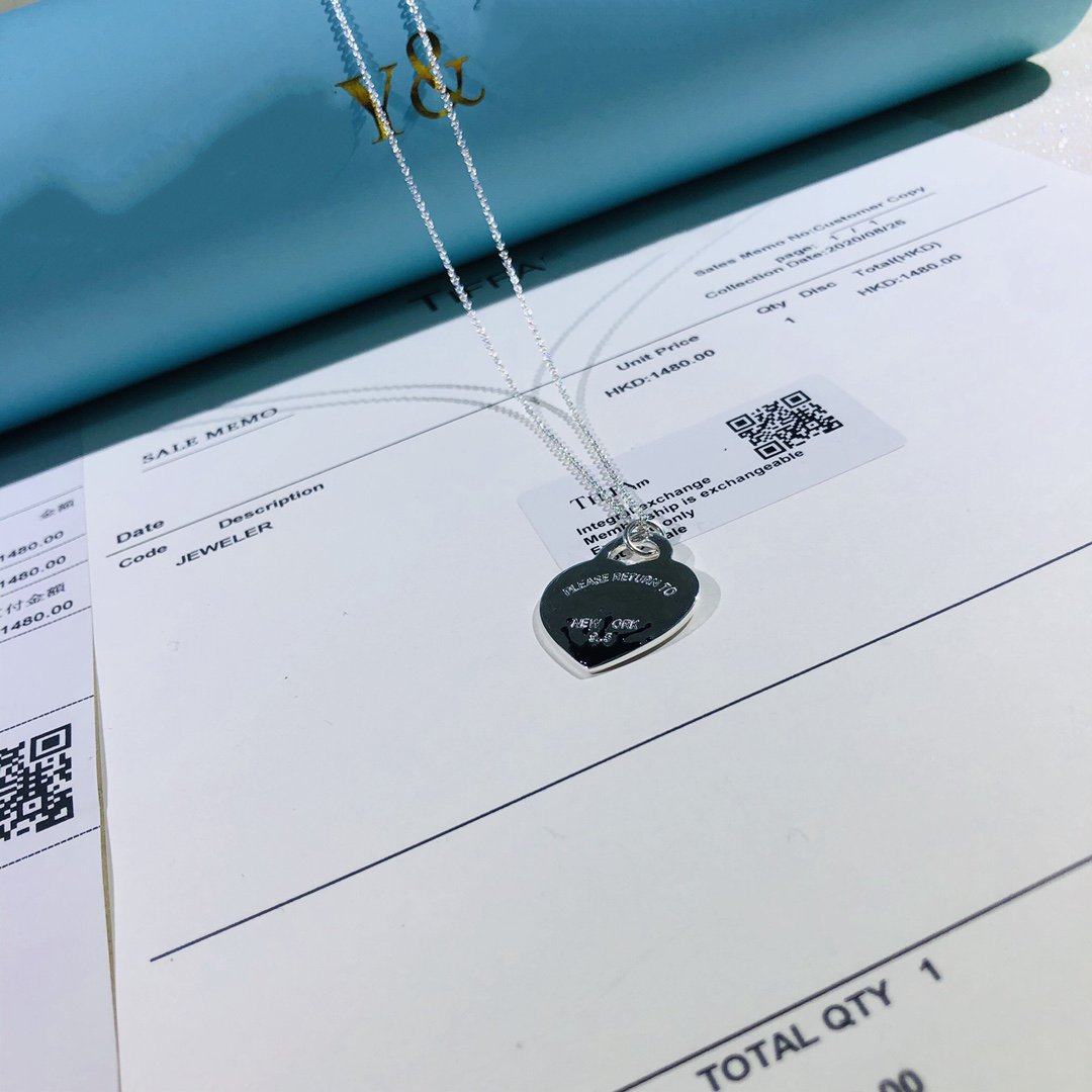 [Clover Jewelry]COLOUR HEART SPLASH TAG NECKLACE