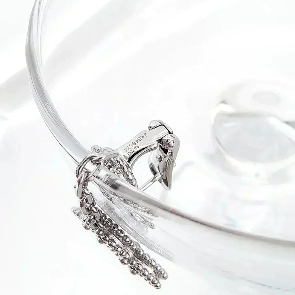 [⭐Clover Jewelry]CLOVER 2 MOTIFS  DIAMOND ONYX EARRINGS SILVER