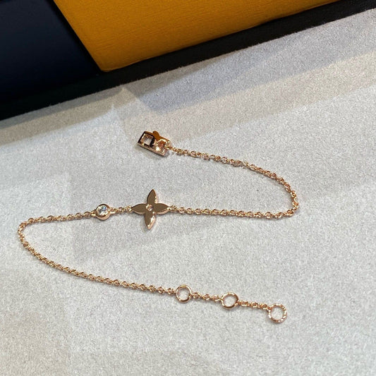 [⭐Clover Jewelry]STAR DIAMOND PINK GOLD BRACELET