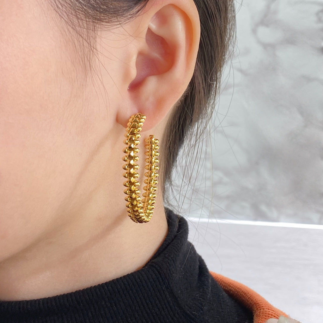 [⭐Clover Jewelry]CLASH LARGE HOOP EARRINGS