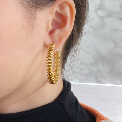 [⭐Clover Jewelry]CLASH LARGE HOOP EARRINGS