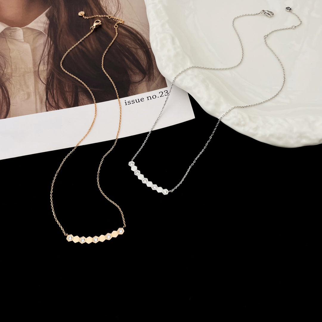 [⭐Clover Jewelry]BEE MY LOVE DIAMOND NECKLACE