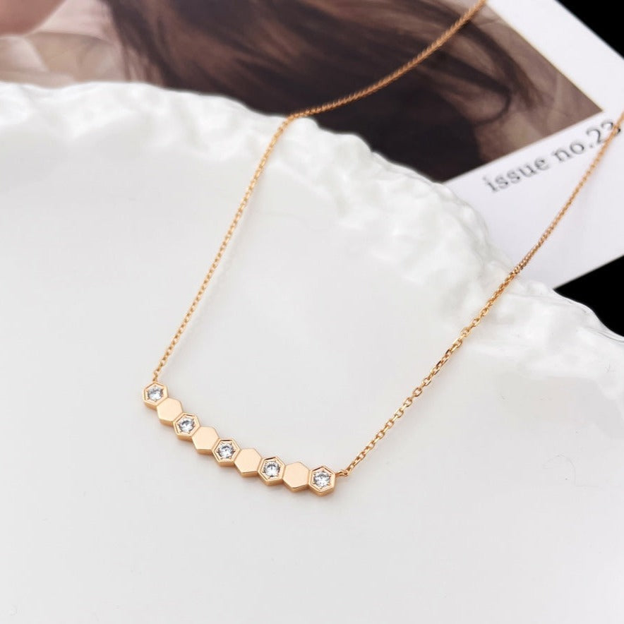 [⭐Clover Jewelry]BEE MY LOVE DIAMOND NECKLACE