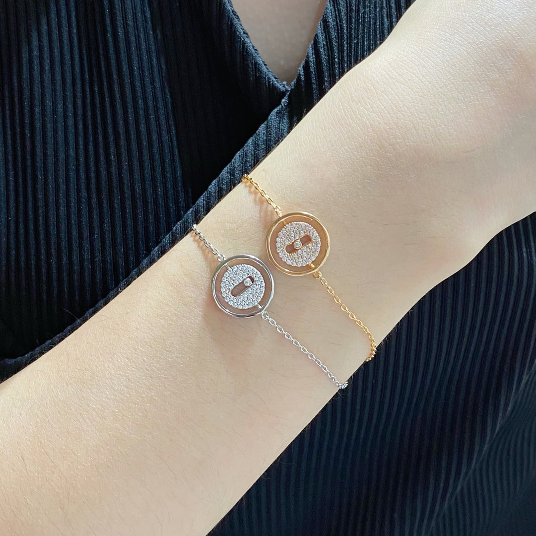 [⭐Clover Jewelry]Demo MOVE DIAMOND PAVED BRACELET