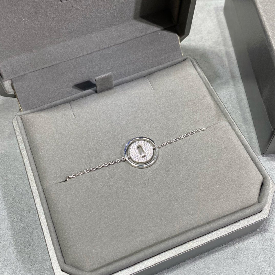 [⭐Clover Jewelry]Demo MOVE DIAMOND PAVED BRACELET