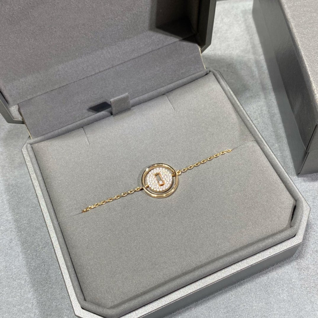 [⭐Clover Jewelry]Demo MOVE DIAMOND PAVED BRACELET