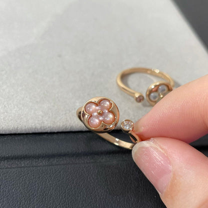 [⭐Clover Jewelry]SUN 1 DIAMOND PINK MOP RING