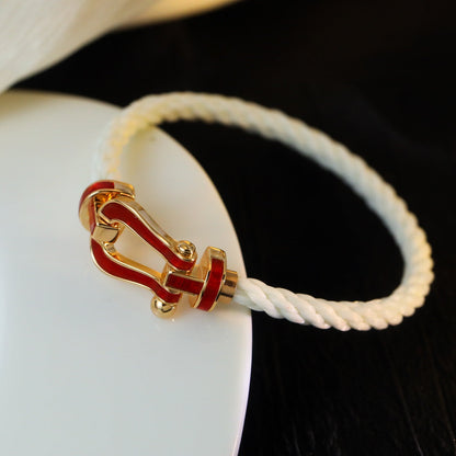 [⭐Clover Jewelry]FORCE 10 WHITE TEXTILE DIAMOND PAVED