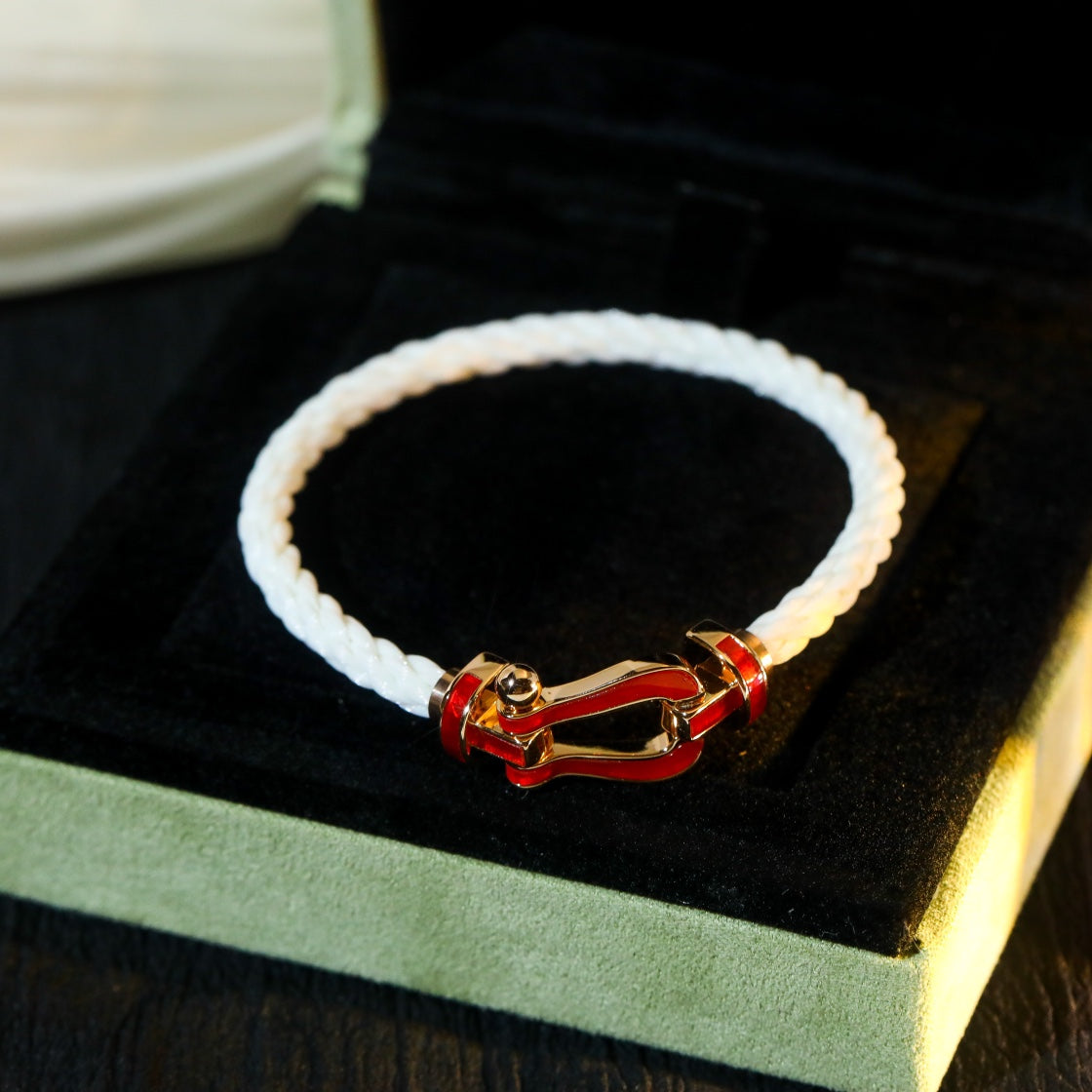 [⭐Clover Jewelry]FORCE 10 WHITE TEXTILE DIAMOND PAVED