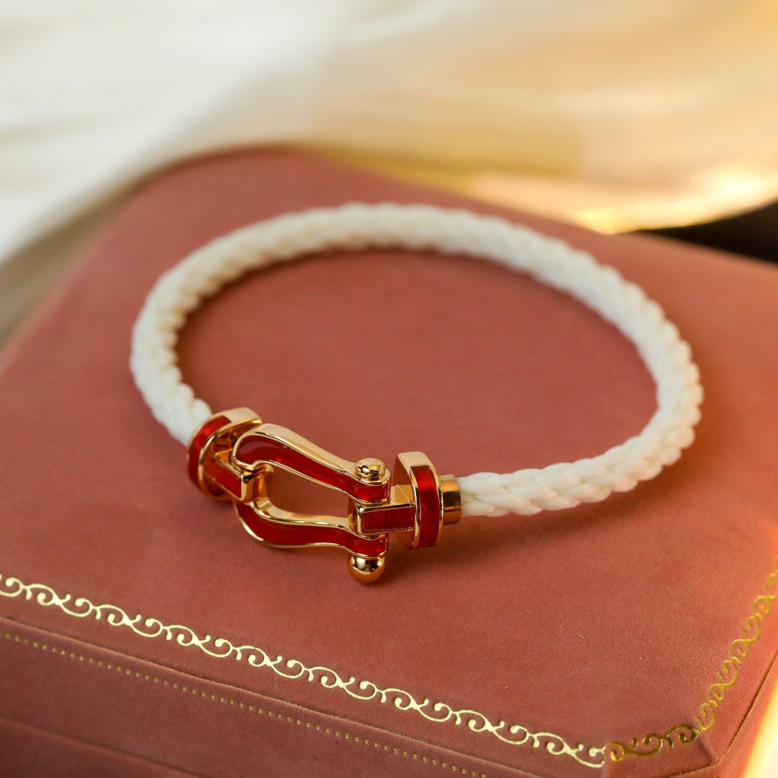 [⭐Clover Jewelry]FORCE 10 WHITE TEXTILE DIAMOND PAVED