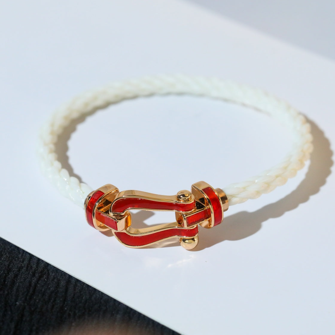 [⭐Clover Jewelry]FORCE 10 WHITE TEXTILE DIAMOND PAVED