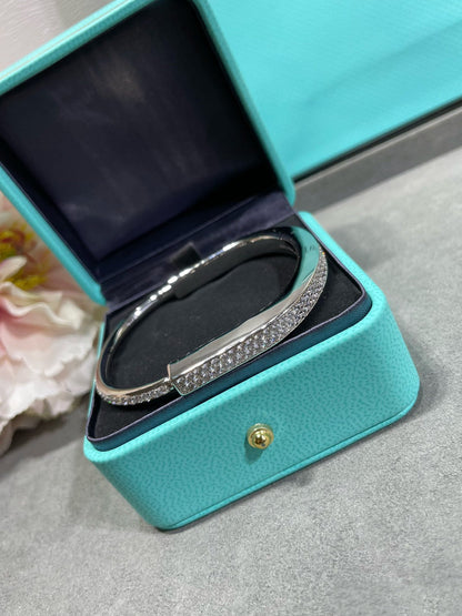 [Clover Jewelry]LOCK BRACELET DIAMOND PAVED