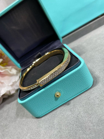 [Clover Jewelry]LOCK BRACELET DIAMOND PAVED
