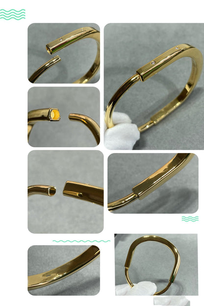 [Clover Jewelry]LOCK BRACELET 8 DIAMOND