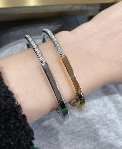 [Clover Jewelry]LOCK BRACELET DIAMOND