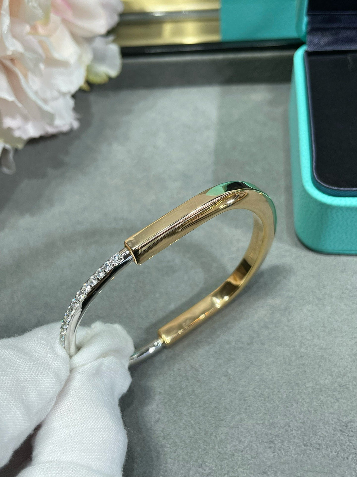 [Clover Jewelry]LOCK BRACELET DIAMOND