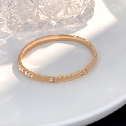 [Clover Jewelry]ATLAS BRACELET 6MM DIAMOND PINK GOLD