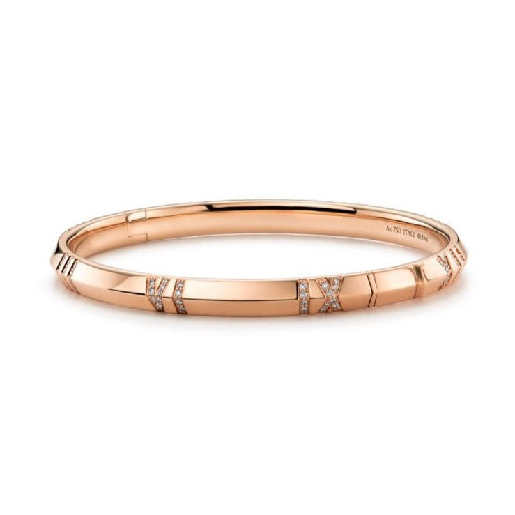 [Clover Jewelry]ATLAS BRACELET 6MM DIAMOND PINK GOLD