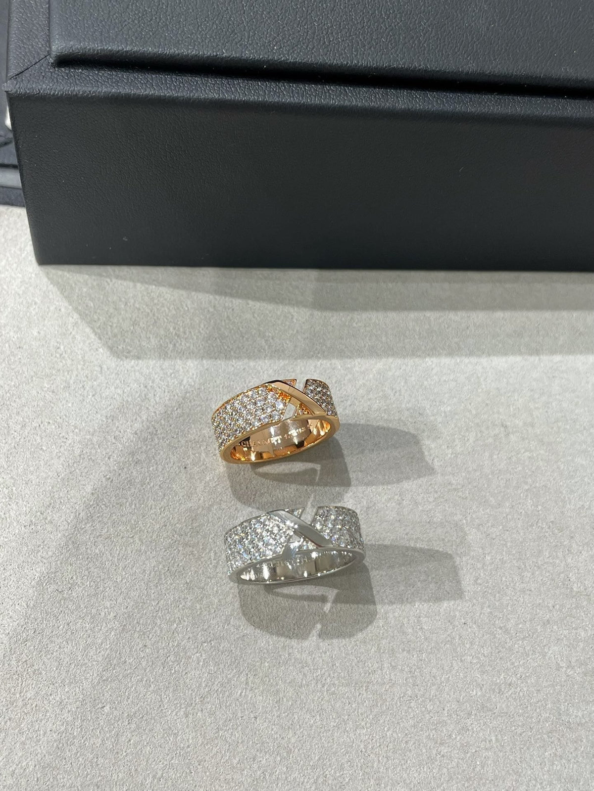 [⭐Clover Jewelry]LIENS EVIDENCE  DIAMOND PAVED RING