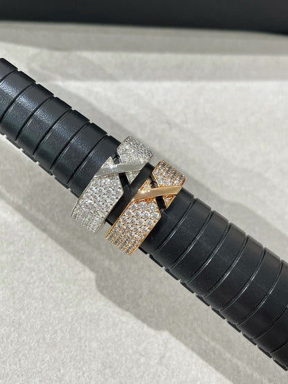 [⭐Clover Jewelry]LIENS EVIDENCE  DIAMOND PAVED RING