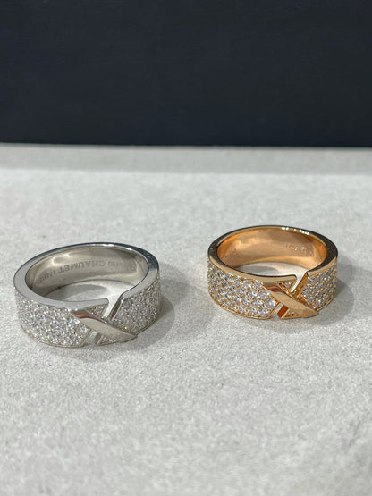 [⭐Clover Jewelry]LIENS EVIDENCE  DIAMOND PAVED RING