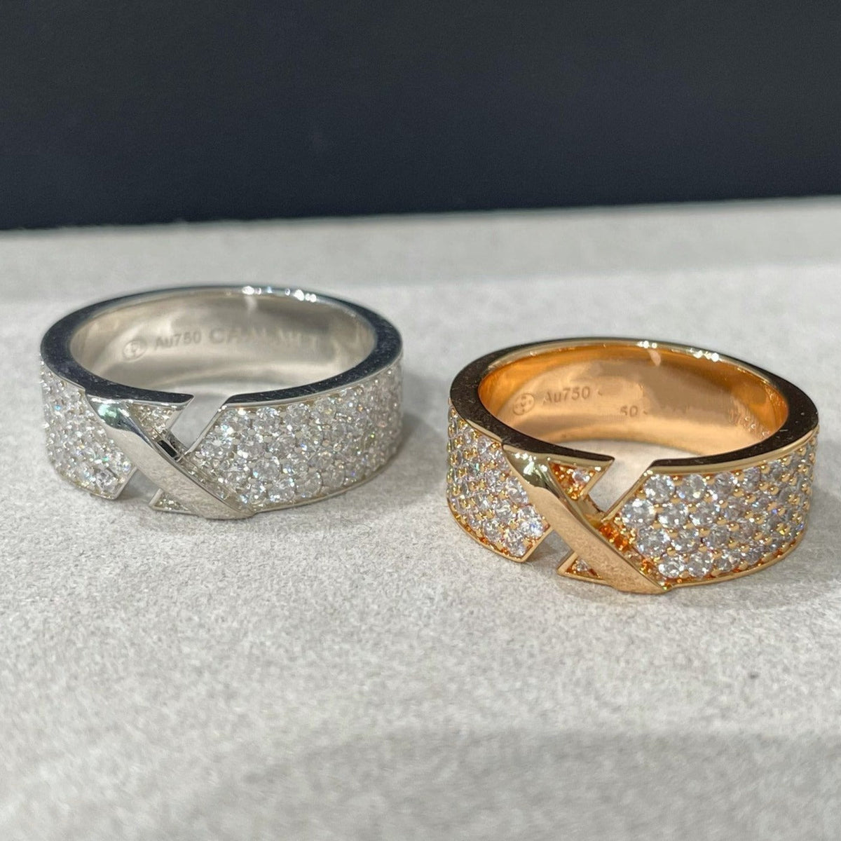 [⭐Clover Jewelry]LIENS EVIDENCE  DIAMOND PAVED RING