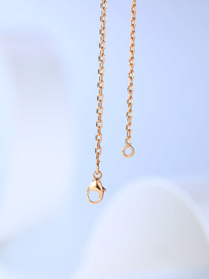 [⭐Clover Jewelry]H CAGE PINK GOLD NECKLACE