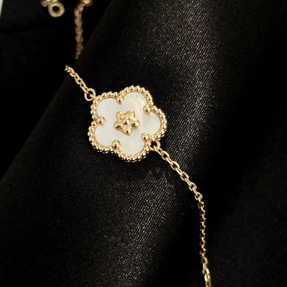 [⭐Clover Jewelry]LUCKY SPRING ROSE GOLD MOP BRACELET