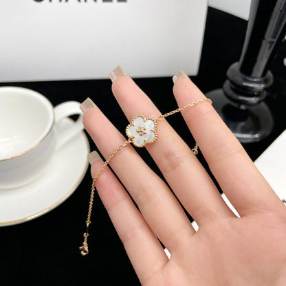 [⭐Clover Jewelry]LUCKY SPRING ROSE GOLD MOP BRACELET