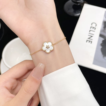 [⭐Clover Jewelry]LUCKY SPRING ROSE GOLD MOP BRACELET