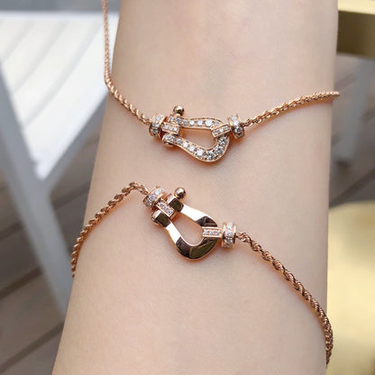 [⭐Clover Jewelry]FORCE 10 PINK GOLD DIAMOND NECKLACE