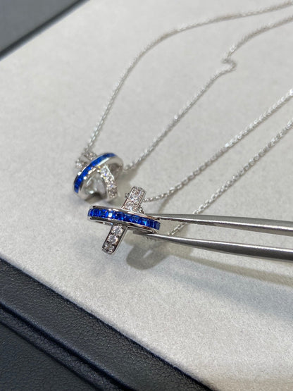 [⭐Clover Jewelry]LIENS DIAMOND SILVER NECKLACE