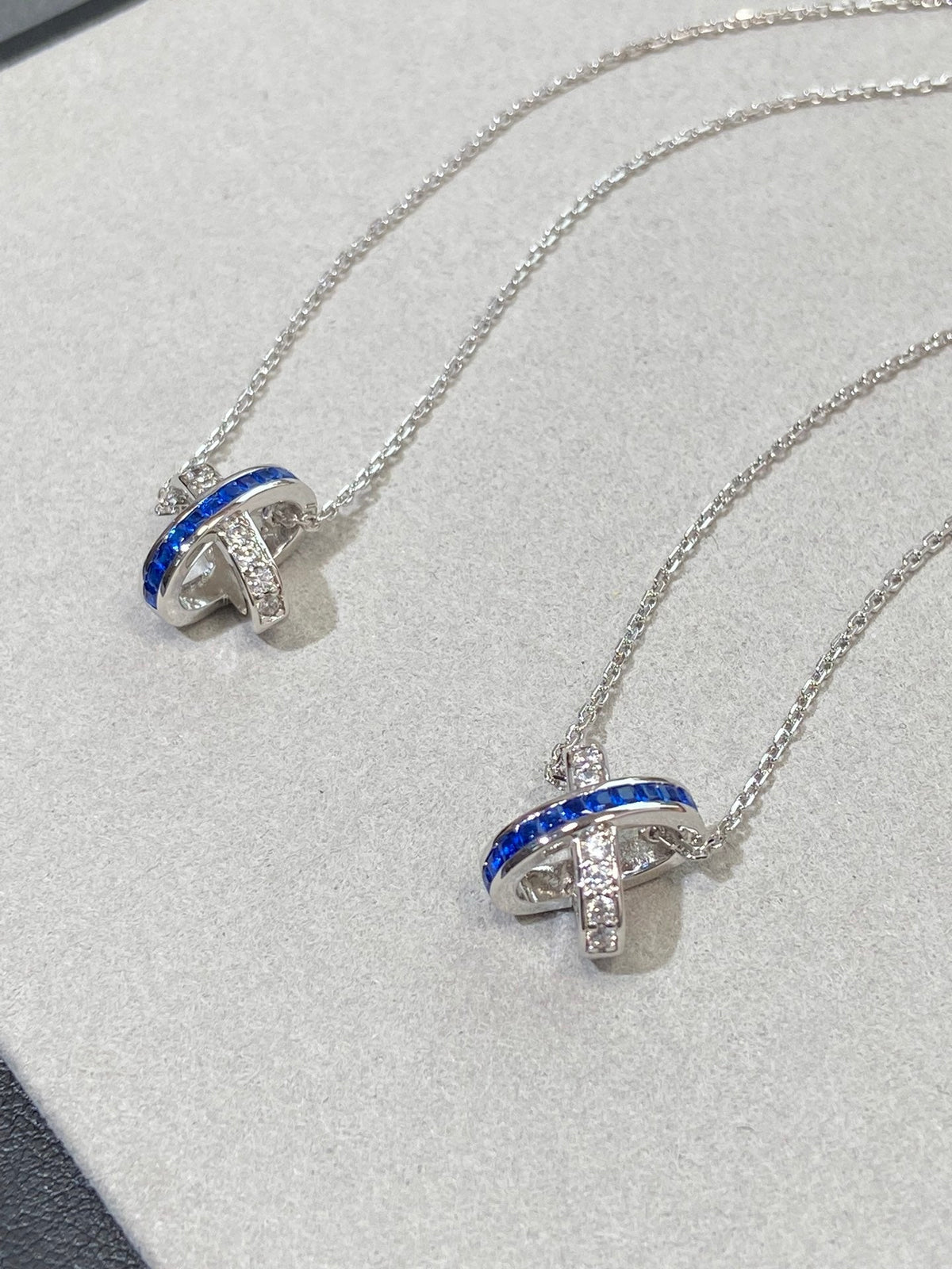 [⭐Clover Jewelry]LIENS DIAMOND SILVER NECKLACE